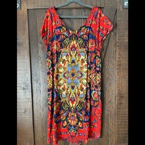Anthropologie Maeve Red Tunic Dress